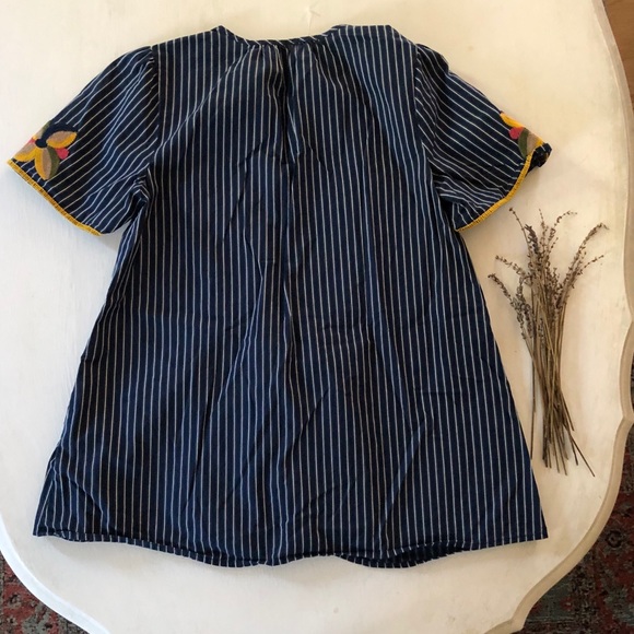 Madewell Embroidered Floral Fable Peasant Top - Picture 5 of 7